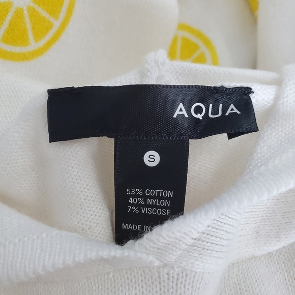 NWT Aqua Lightweight Knit Lemon Sweater Size Small - Picture 4 of 5